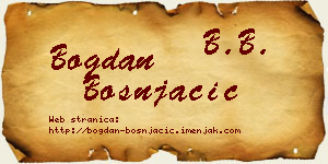 Bogdan Bošnjačić vizit kartica